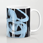 Blue abstract calligraphy Coffee Mug Gallery Image 1