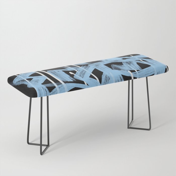 Blue abstract calligraphy Bench Gallery Image 1