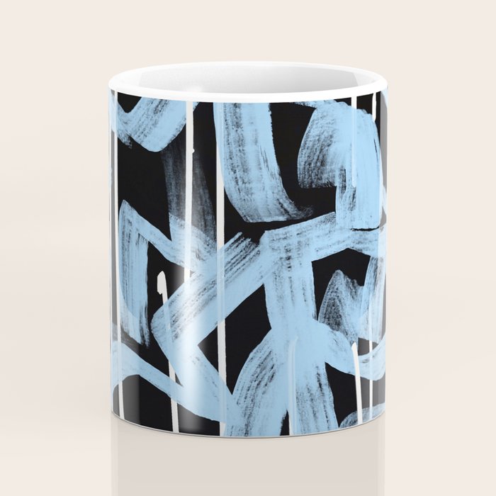 Blue abstract calligraphy Coffee Mug Gallery Image 4