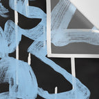 Blue abstract calligraphy Wall Tapestry Gallery Image 3
