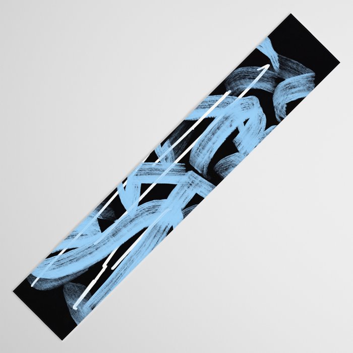 Blue abstract calligraphy Table Runner Gallery Image 3
