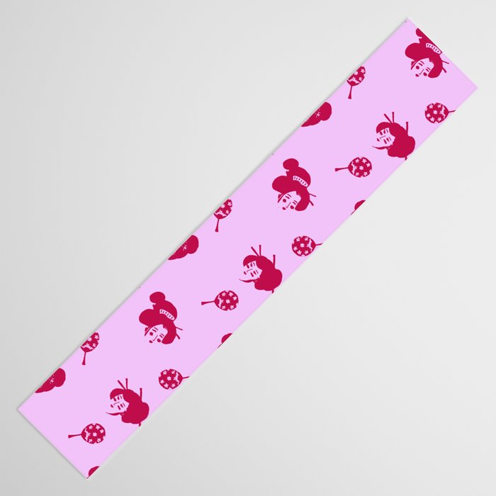 Red and pink Japanese pattern Table Runner Gallery Image 3
