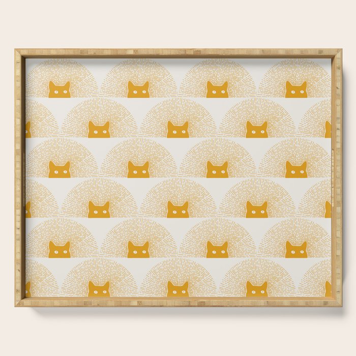 Good Meowning Pattern Serving Tray Gallery Image 1