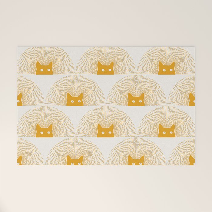 Good Meowning Pattern Welcome Mat Gallery Image 1