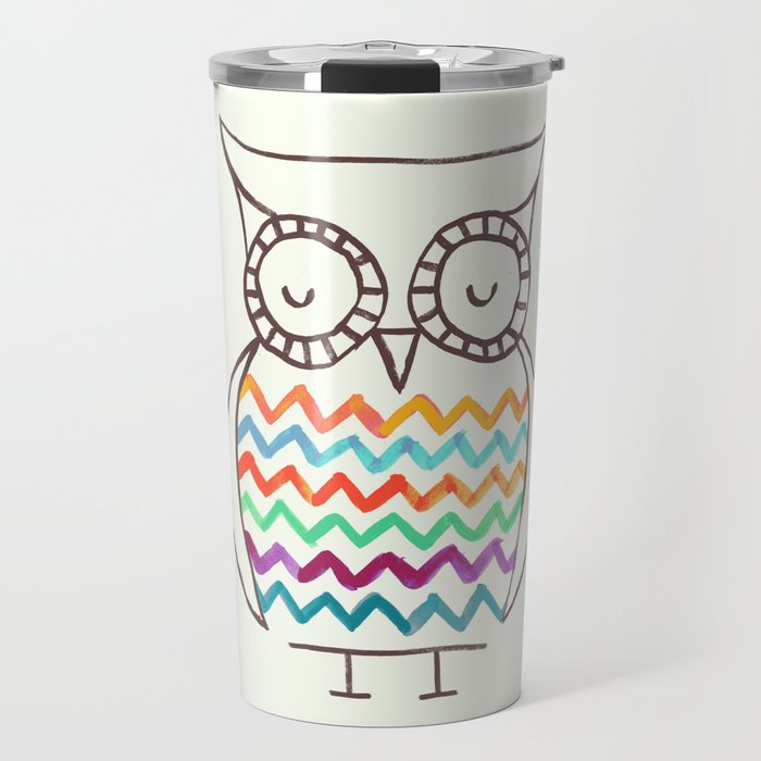 Chevron Owl Travel Mug Gallery Image 1