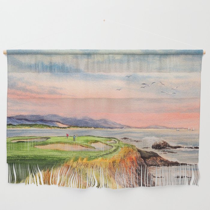 Pebble Beach Golf Course 7th Hole Wall Hanging Gallery Image 1