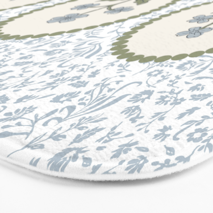 Ditsy Block Print Floral Tryptich Bath Mat Gallery Image 3