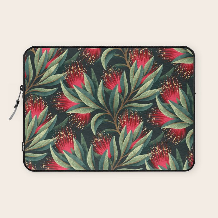 Pohutukawa - Red / Natural Green Laptop Sleeve Gallery Image 1