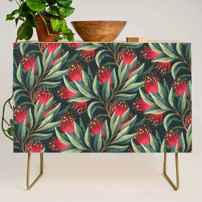 Pohutukawa - Red / Natural Green Credenza Gallery Image 1