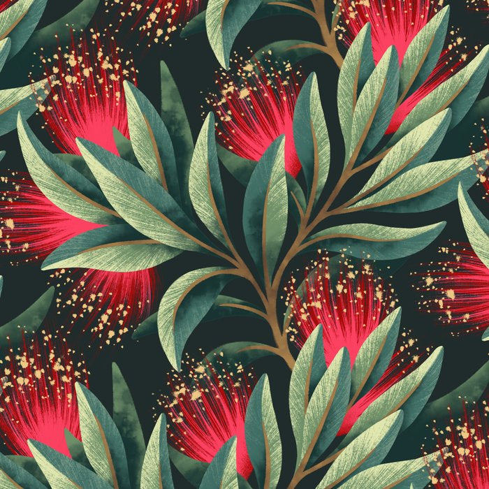 Pohutukawa - Red / Natural Green Coffee Mug Gallery Image 2