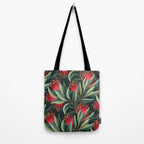 Pohutukawa - Red / Natural Green Tote Bag Gallery Image 2