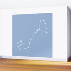 Scorpio Zodiac Star Constellation Line Art Sky Blue Wall Mural Gallery Image 2