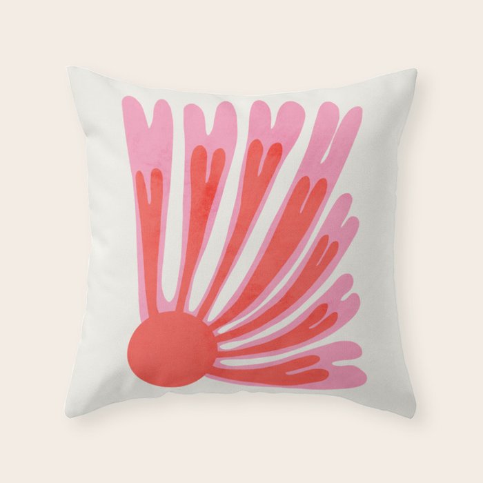 Tart & Amaranth: Wild Flower | Matisse Foliage Paper Cutouts Throw Pillow Gallery Image 6