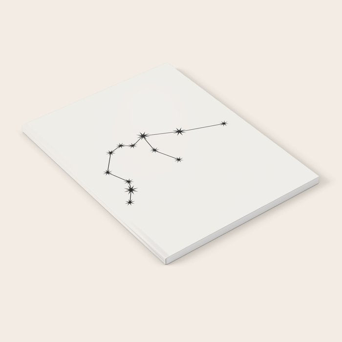 Aquarius Zodiac Star Constellation Line Art White Notebook Gallery Image 1