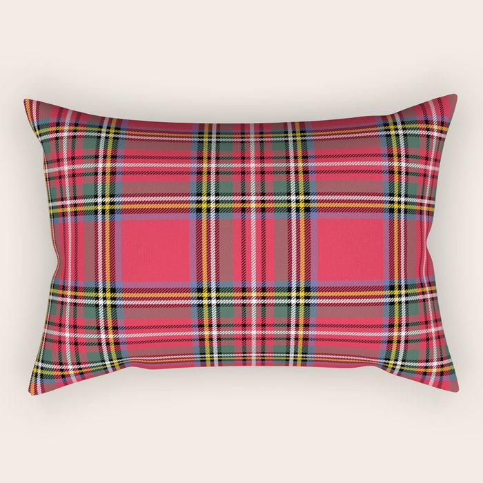 Red & Green Tartan Pattern Rectangular Pillow Gallery Image 2