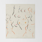 Breasts in Cream Throw Blanket Gallery Image 2