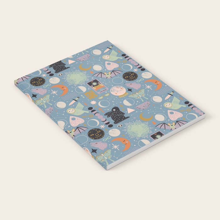 Lunar Pattern: Blue Moon Notebook Gallery Image 2