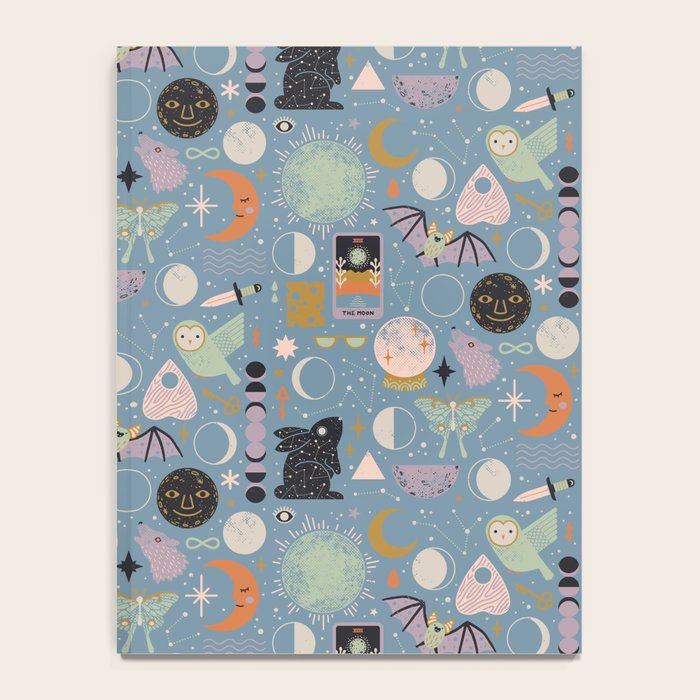 Lunar Pattern: Blue Moon Notebook Gallery Image 4