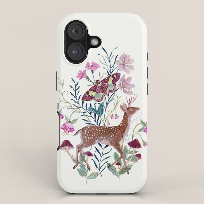 Floral Deer iPhone Case Gallery Image 1