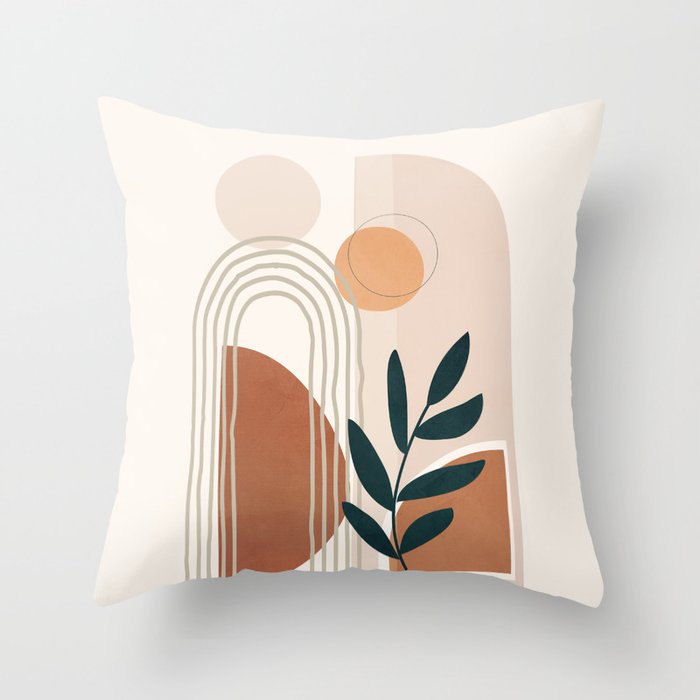 Modern Shapes Design 14 Throw Pillow Gallery Image 1