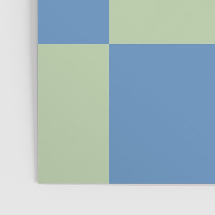 Blue and Light Green Checkerboard Pattern Poster Gallery Image 3