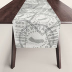 Vintage Los Angeles California Travel Stamp Pattern Table Runner Gallery Image 1