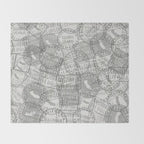 Vintage Los Angeles California Travel Stamp Pattern Throw Blanket Gallery Image 2
