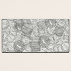 Vintage Los Angeles California Travel Stamp Pattern Desk Mat Gallery Image 3