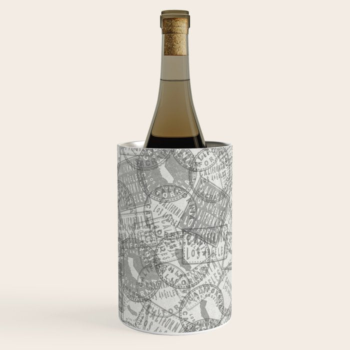Vintage Los Angeles California Travel Stamp Pattern Wine Chiller Gallery Image 3