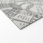 Vintage Los Angeles California Travel Stamp Pattern Welcome Mat Gallery Image 2
