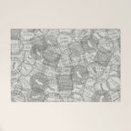 Vintage Los Angeles California Travel Stamp Pattern Welcome Mat Gallery Image 1