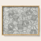 Vintage Los Angeles California Travel Stamp Pattern Serving Tray Gallery Image 1