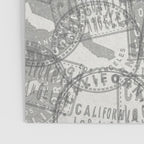 Vintage Los Angeles California Travel Stamp Pattern Poster Gallery Image 3