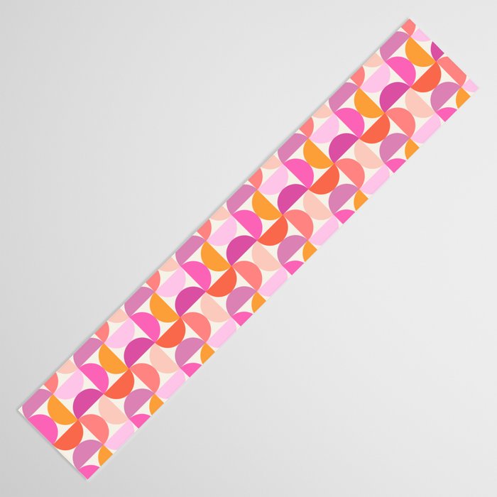 Mid Century Modern Shapes - Pink Table Runner Gallery Image 3