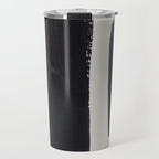 Mid Century Modern Minimalist Abstract Art Brush Strokes Black & White Ink Art Brush Strokes Travel Mug Gallery Image 1