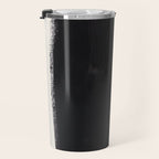 Mid Century Modern Minimalist Abstract Art Brush Strokes Black & White Ink Art Brush Strokes Travel Mug Gallery Image 3