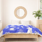 Blue ancient greek art statue pattern Duvet Cover Gallery Image 3
