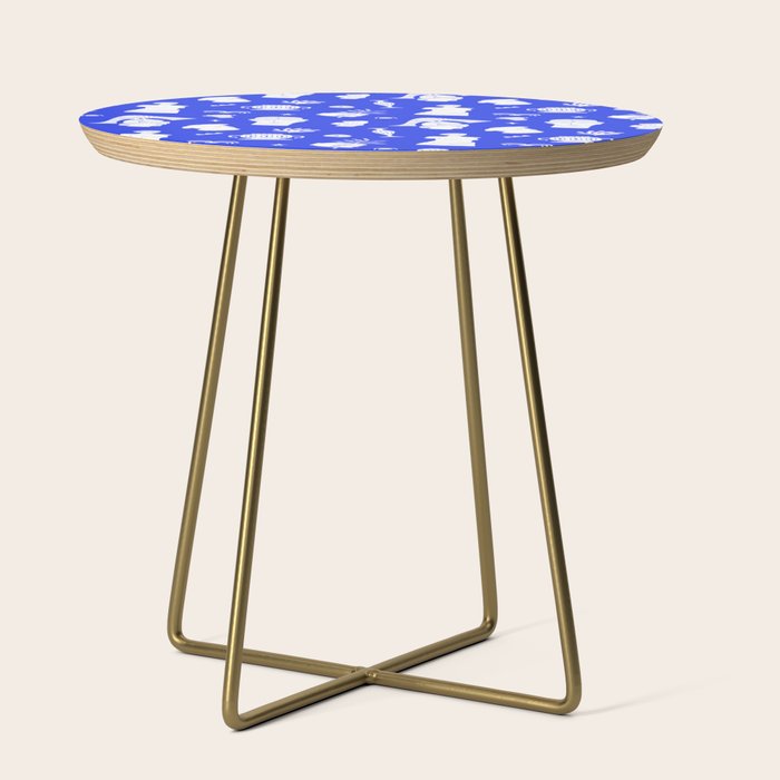 Blue ancient greek art statue pattern Side Table Gallery Image 1