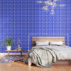 Blue ancient greek art statue pattern Wallpaper Gallery Image 3