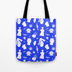 Blue ancient greek art statue pattern Tote Bag Gallery Image 1