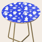 Blue ancient greek art statue pattern Side Table Gallery Image 2