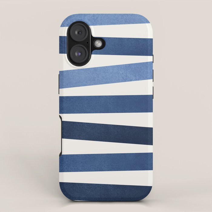 Blue shades Mid-century modern style iPhone Case Gallery Image 1