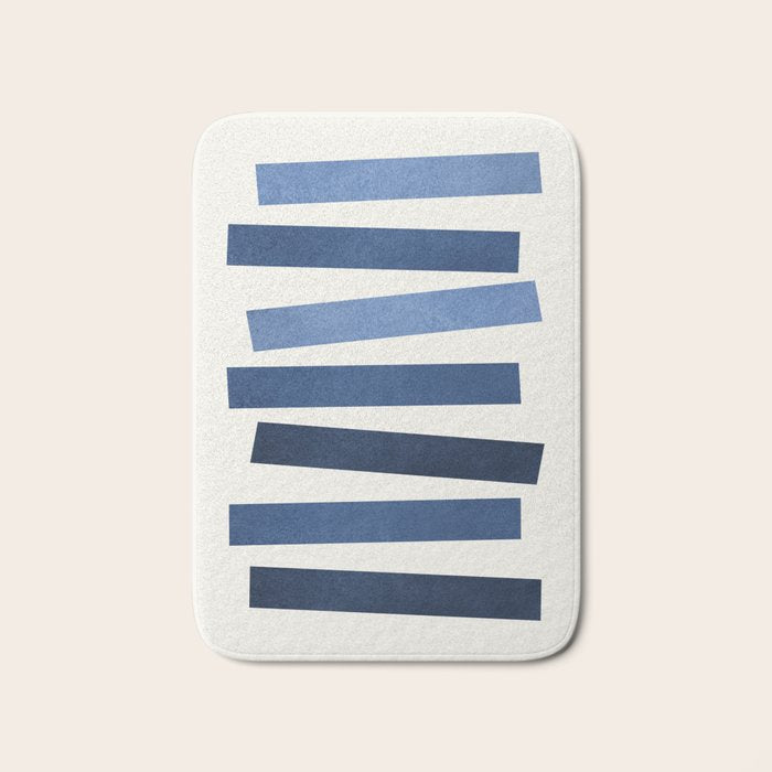 Blue shades Mid-century modern style Bath Mat Gallery Image 1