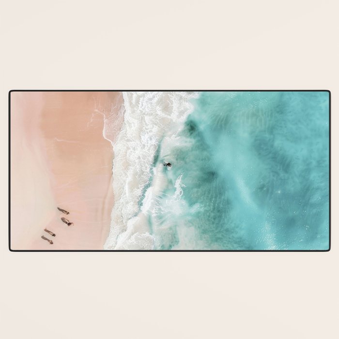 Pink Sand Beach Print Desk Mat Gallery Image 3