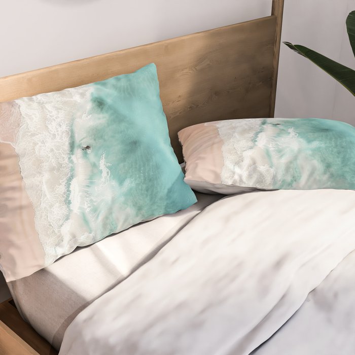 Pink Sand Beach Print Pillow Sham Gallery Image 2