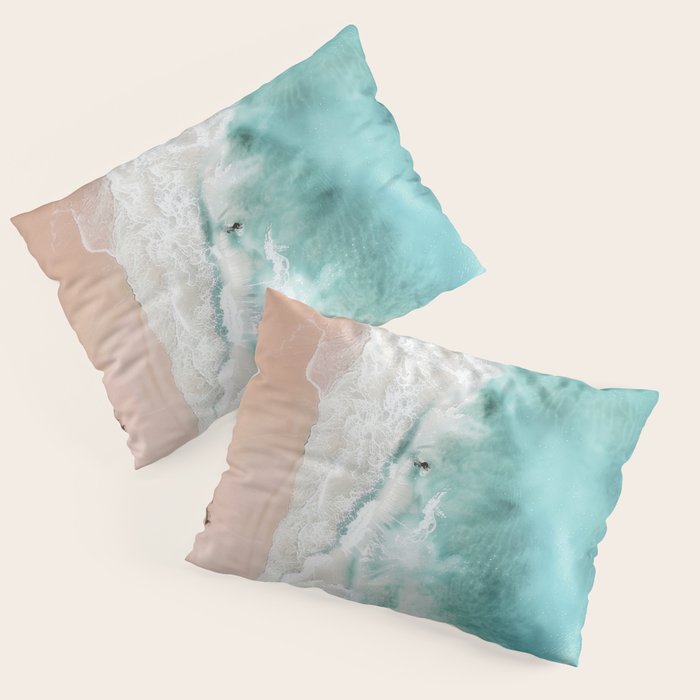 Pink Sand Beach Print Pillow Sham Gallery Image 1