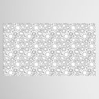 Fun black and white cartoon doodle art pattern Tablecloth Gallery Image 2