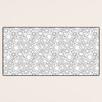 Fun black and white cartoon doodle art pattern Desk Mat Gallery Image 3