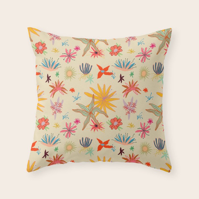 WEIRD FLOWERS Throw Pillow Gallery Image 6