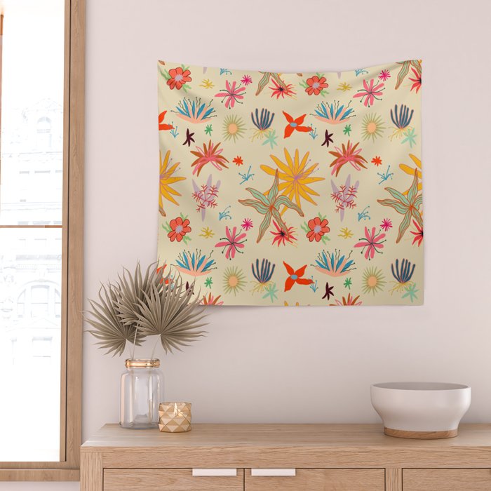 WEIRD FLOWERS Wall Tapestry Gallery Image 2